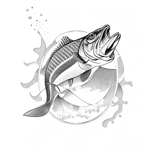 Bass Jumping Out Of Water