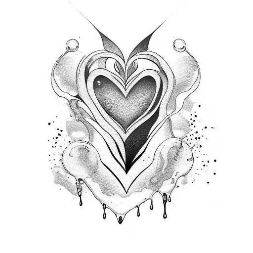 Dripping Black Heart