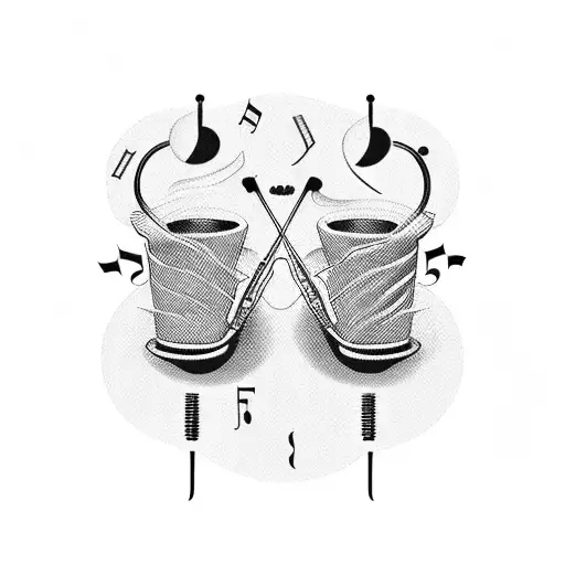 A Dental Chair With Musical Notes As The Seat And A Coffee Cup Holder Attached