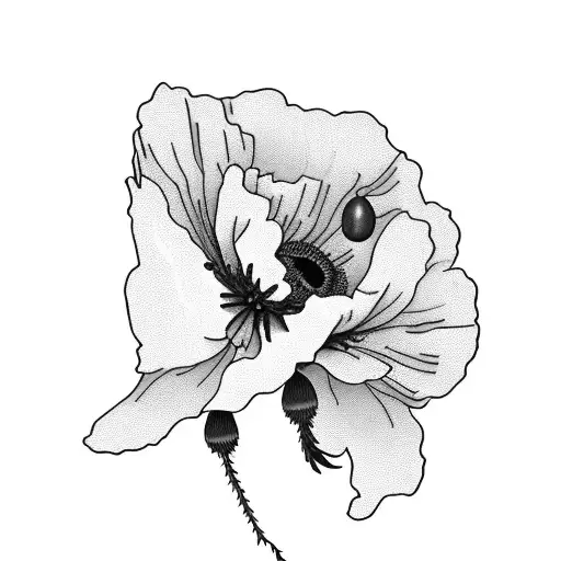 Poppy Flowers With Date