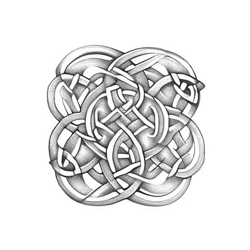 Celtic Dara Knots That Connect To Eachother To Form To The Size Of Someones Forearm