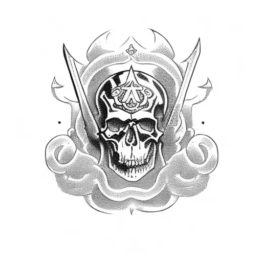 Ace Of Spades Skull Card