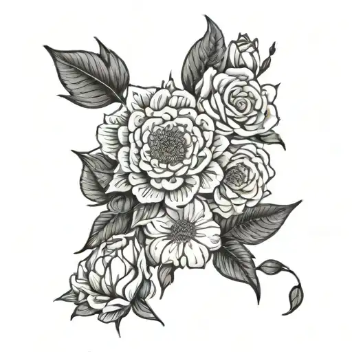 June Birth Flower And October Birth Flower Bouquet