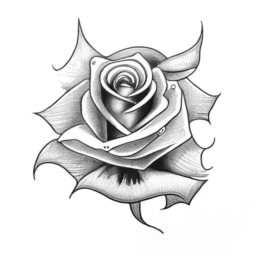 A Medieval Gothic Gauntelet Holding A Rose