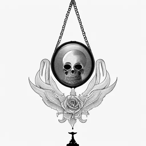 A Victorian Styl Mirror With Bloody Mary In The Reflection