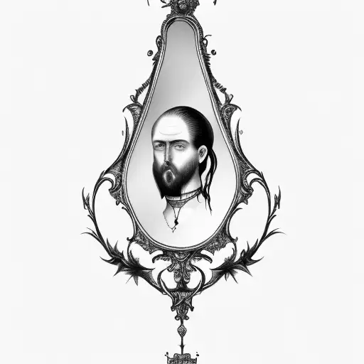 A Victorian Styl Mirror With Bloody Mary In The Reflection
