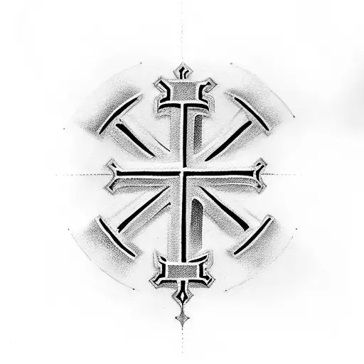 Orthodox Cross With A Dark Aesthetic