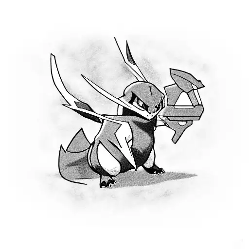 An Epic Battle Scene Between A Pokemon And A Video Game Character