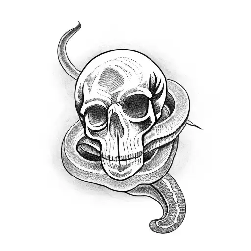 Snake Through Skull