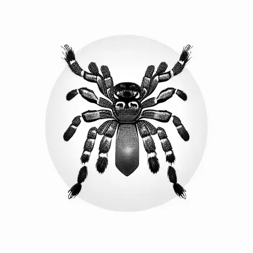 Tarantula In Hand With Eye In The Middle And Crown In The Back