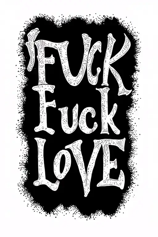 Fuck Love Small Writting