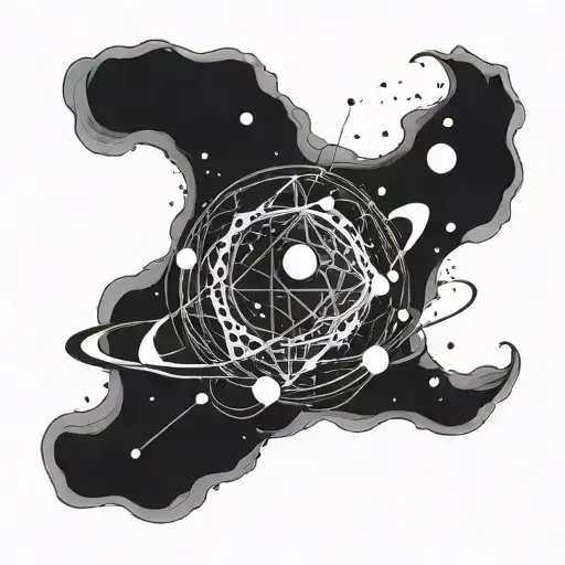 Universe And Physics With Black And Whie