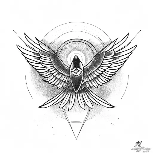 Crow Spreading Wings