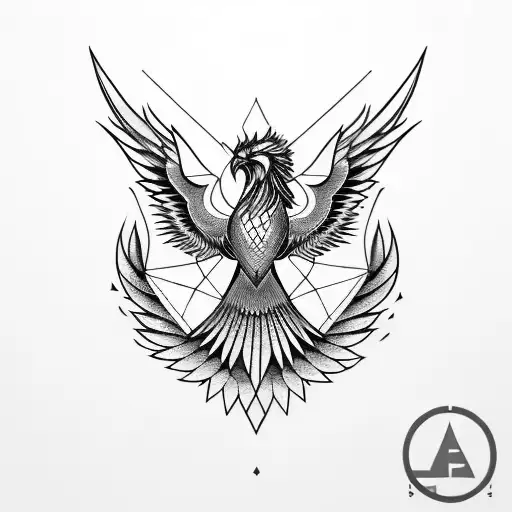 Geometric Phoenix Looking Straight