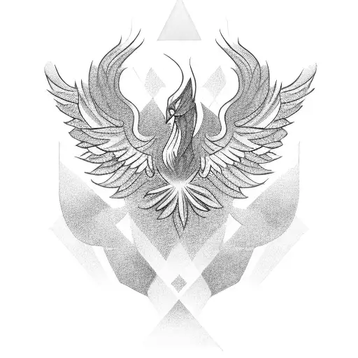 Geometric Phoenix Looking Straight
