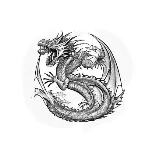 A Fierce Dragon Emerging From A Pixelated Video Game Screen