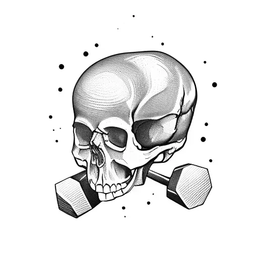 Dumbbell And Skull