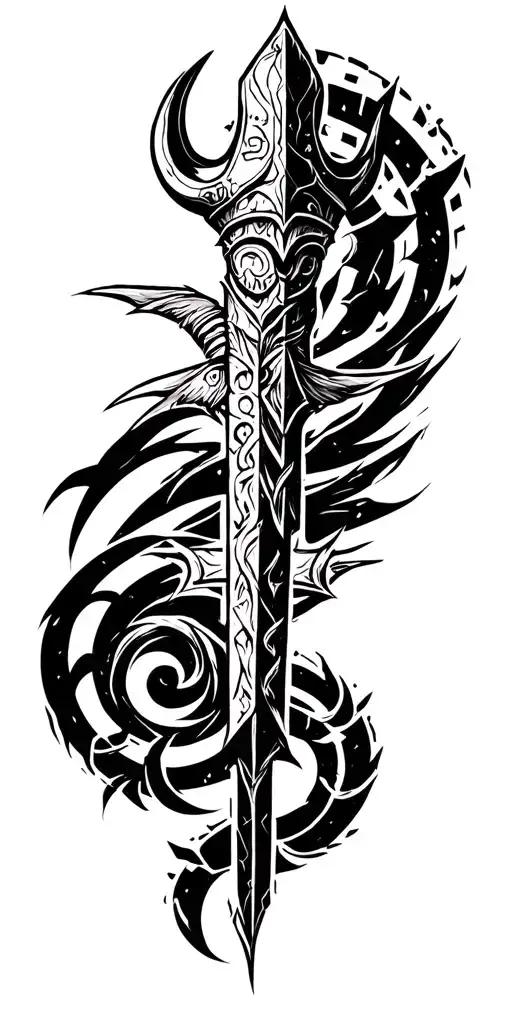 Sigil With A Viking Element In The Middle Surrounded