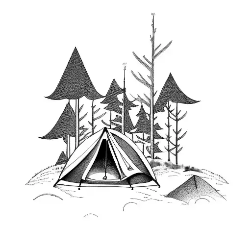 Tent And A Forest
