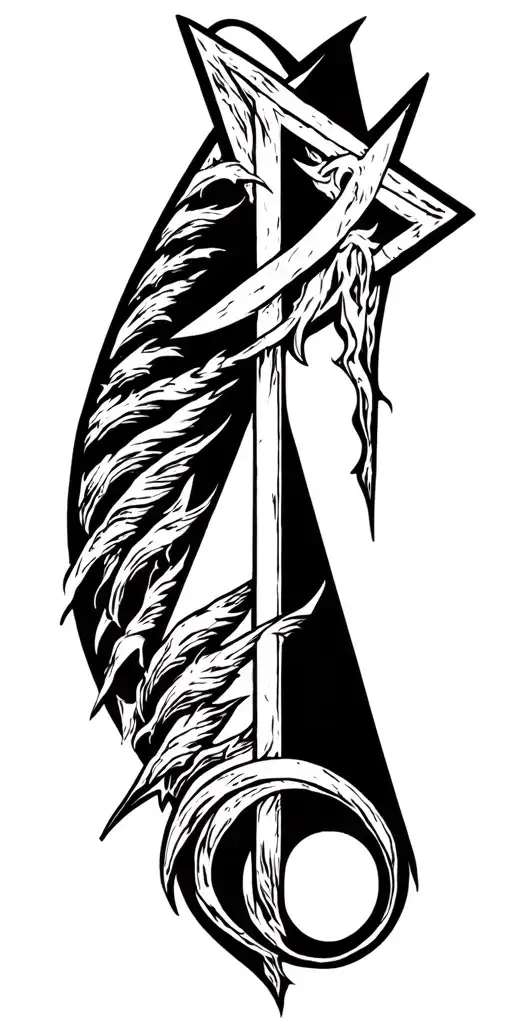 Witches Sigil With A Triangle In The Middle