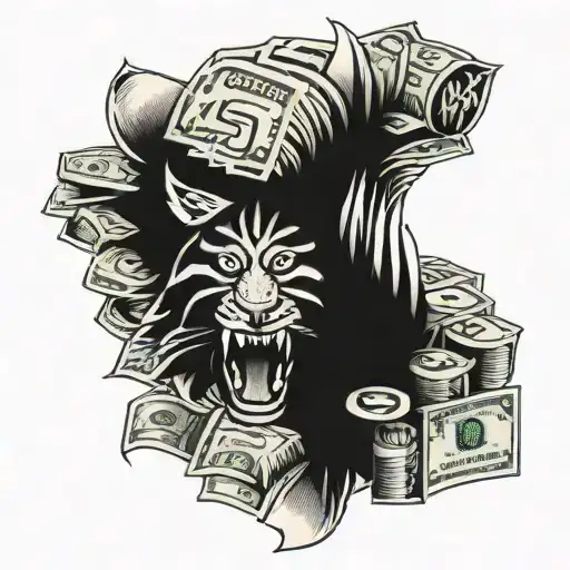 Tiger Face With Money