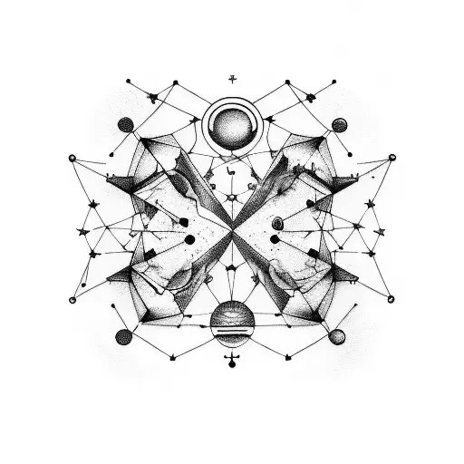 A Constellation Of Gemini Formed By Interconnected Joke Symbols