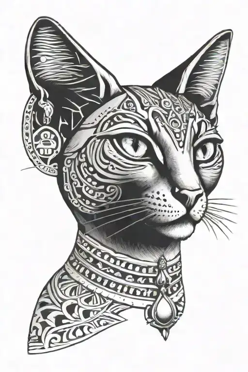 Egyptian Cat Portrait