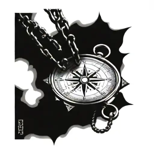 Compass Inside Of Chain