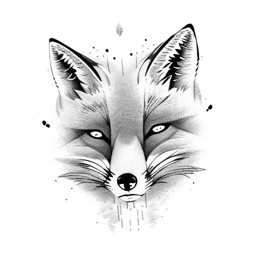 Angry Fox With Forest