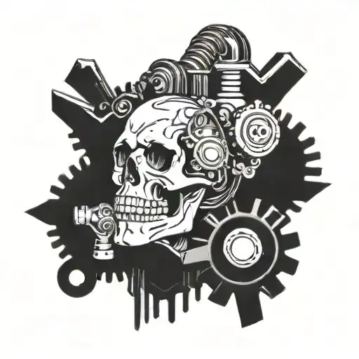 Skull And Engine Parts