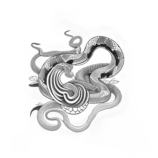 Snake Flowers And Moon