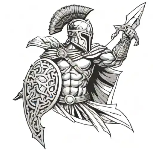 Spartan Warrior Holding