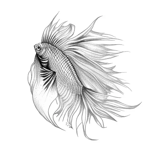 Betta Fish Aerial View Female Small Fins