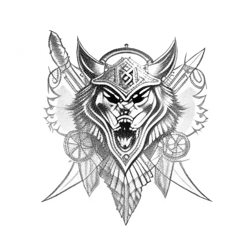 Mystic Viking Warrior Surrounded By Dreamcatchers