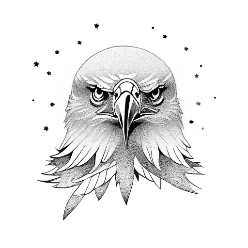 A Majestic Eagle Perched On A Pine Tree Branch