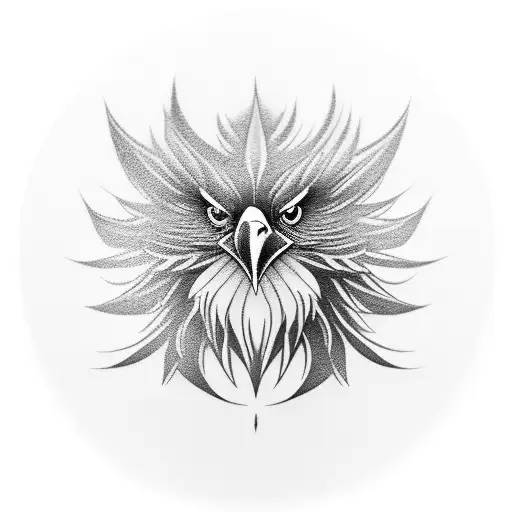 Eagle With A Woman's Face Depicting A Storm 3D