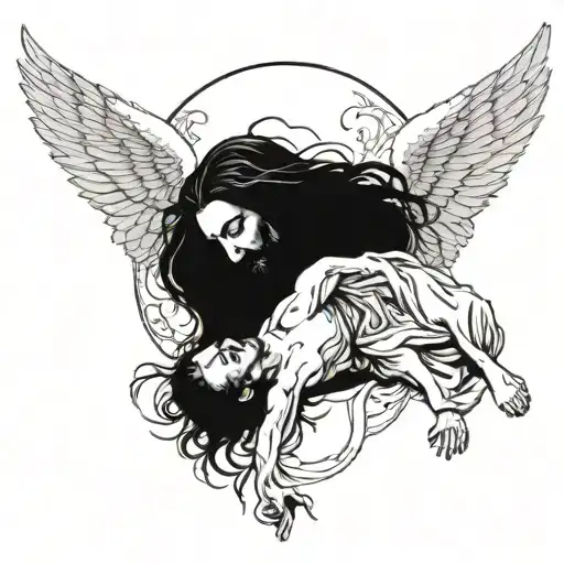 Fallen Angel And Jesus Christ