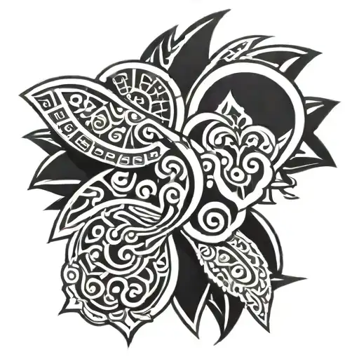 Filipino Tribal Shoulder Tattoo Design Featuring