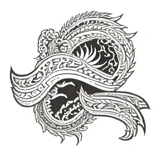 Filipino Tribal Flag Tattoo Design