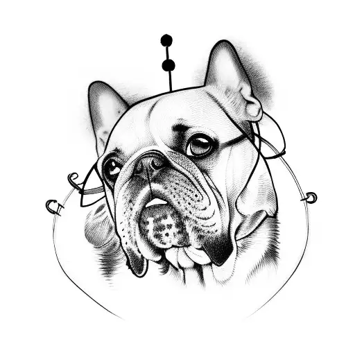 Dog With Halo Hanging From The Ear