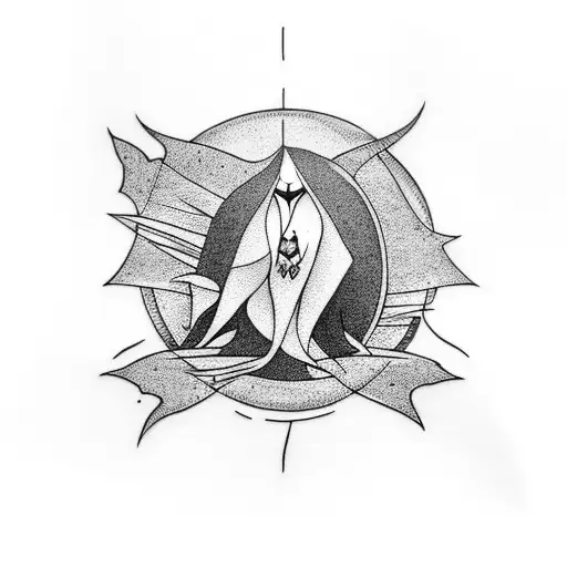 Gothic Witch Half Moon