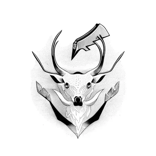 Knife-wielding Animal Silhouette