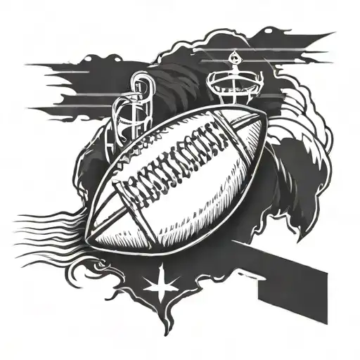 Combine Elements Of American Football And Nautical Imagery To Create A Unique Design