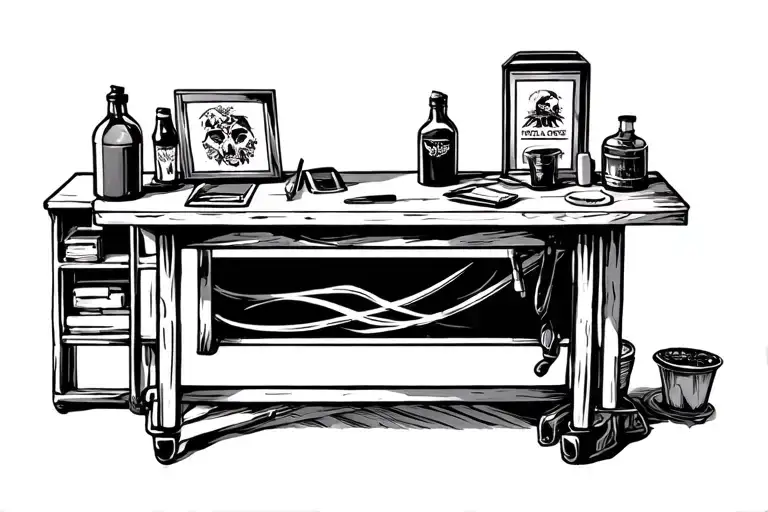 Tattoo Shop Table
