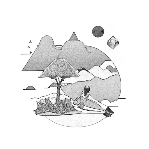 One Man And Two Womens In Nature