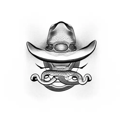 Snake With A Cowboy Hat On