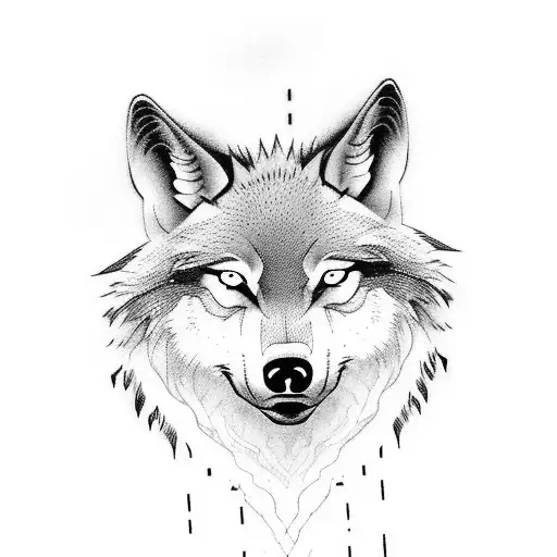 A Wolf Howling At The Moon With A Silhouette Of A Second Wolf In The Background