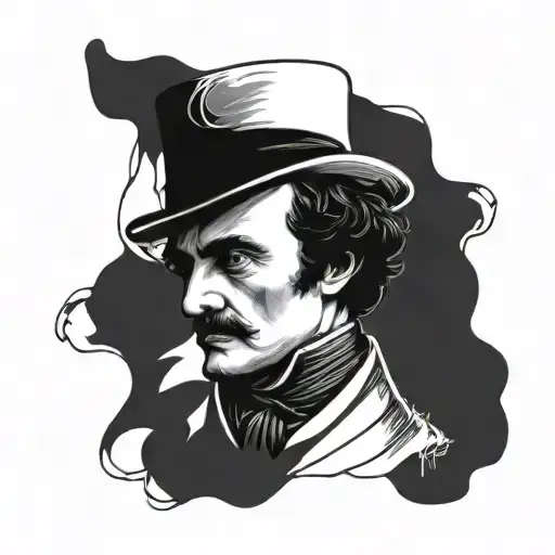 Poe Portrait Black