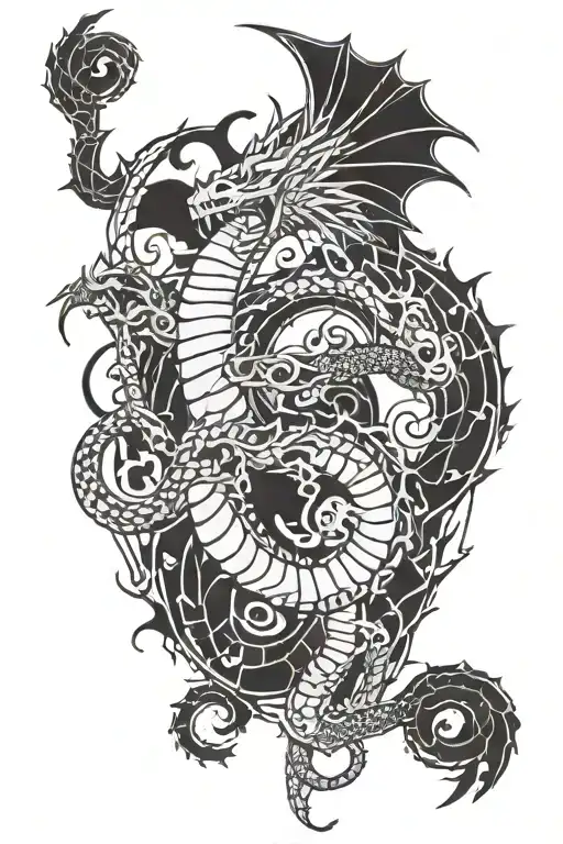 Incorporate Musical Notes Into A Dragon Design