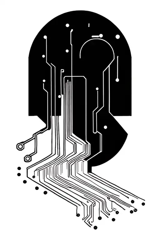 Circuit Board Pathway Lines